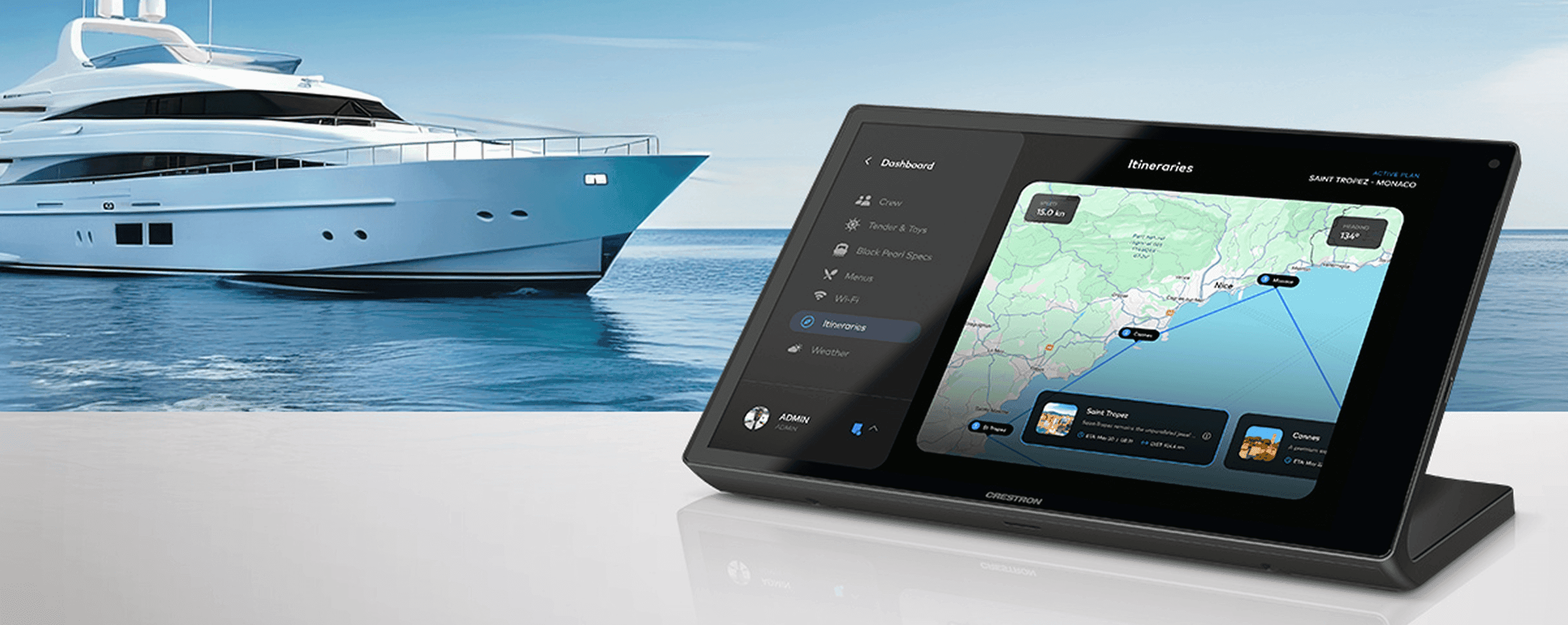 Crestron 80 Series Touch Screens: Built for Custom Marine Programming